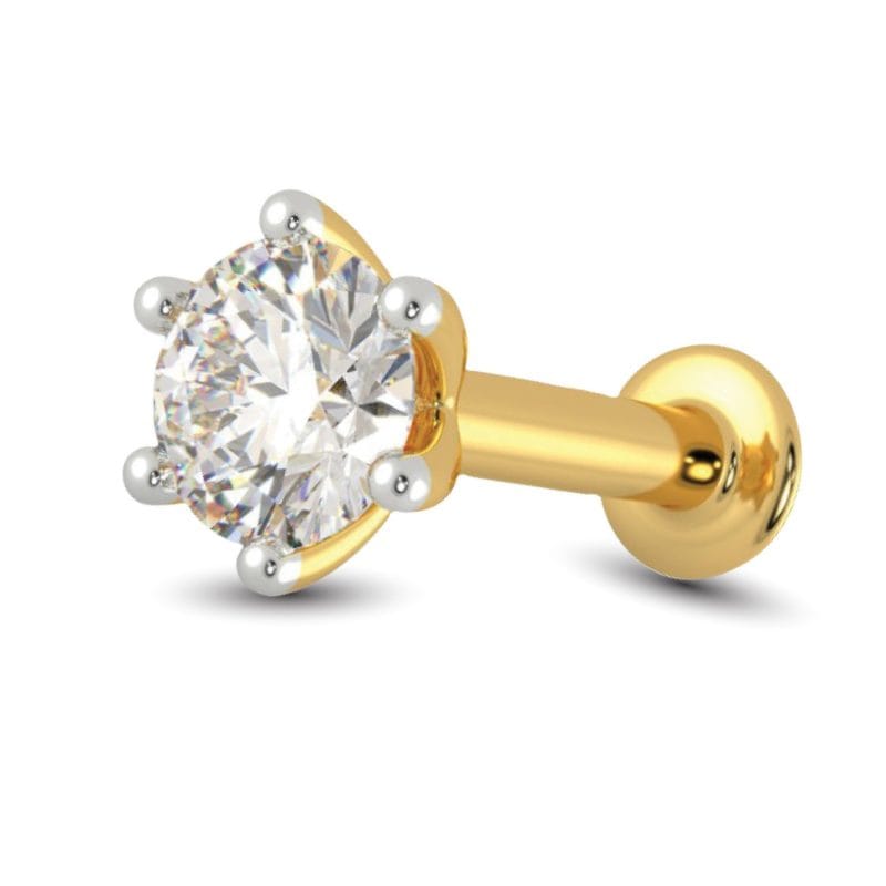 Diamond cut Nose Pin 1 Stone -0.05CT