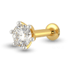 Diamond cut Nose Pin1 Stone-0.03