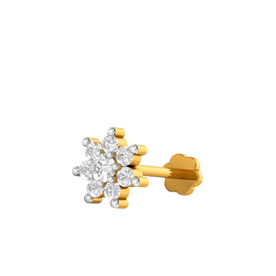 Diamond cut Nose Pin 7 Stone-0.10ct