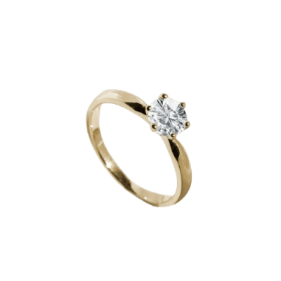 Love Crystal Woman Golden Finger Ring